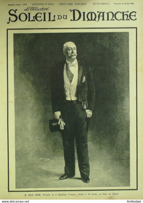 Soleil du Dimanche 1899 n° 9 Félix Faure son décès