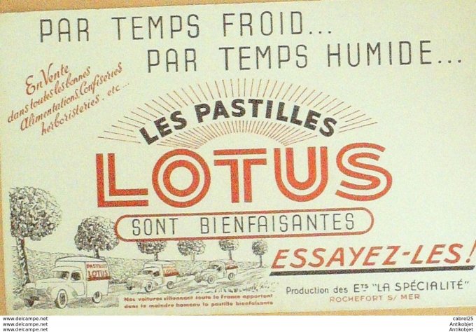 Buvard Lotus Pharmacie