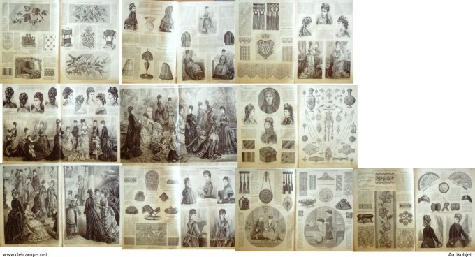 Mode illustree  1875 Lot de 10 journaux