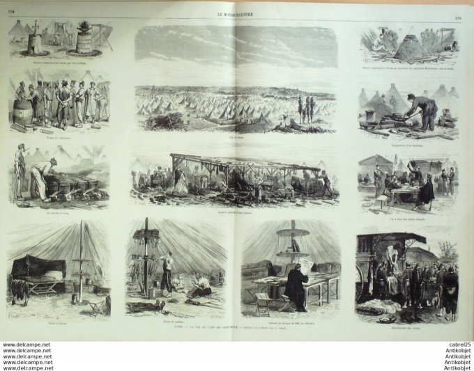 Le Monde illustré 1867 n°580 Italie Florence Espagne Madrid Manzanarez St Maur (94) Allemagne Linz