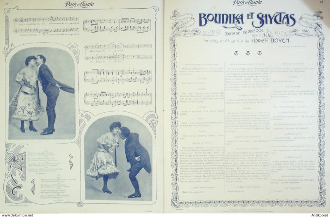 Paris qui chante 1904 n° 86 Armide Bérangère Henri Helme Giralduc
