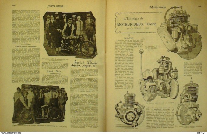 Moto Revue 1929 n° 339 Terrot 250 Vannod Sidecar LV Carburation Puymaurens trimoteur