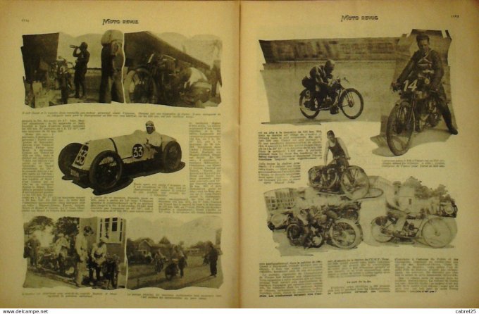 Moto Revue 1929 n° 339 Terrot 250 Vannod Sidecar LV Carburation Puymaurens trimoteur