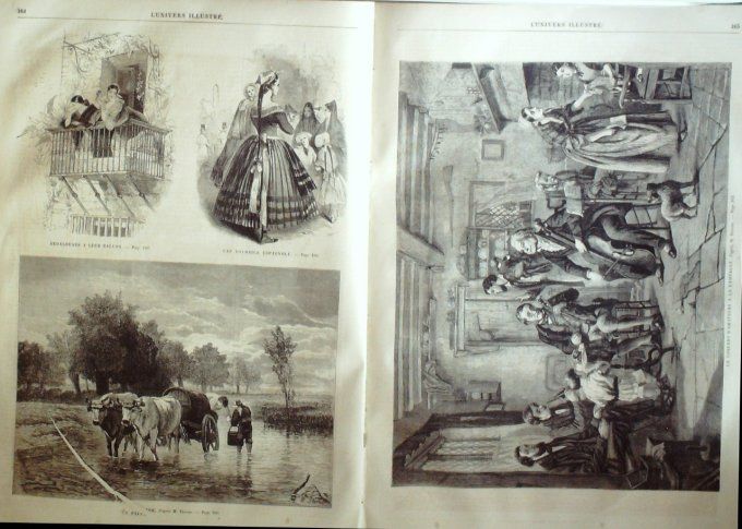 L'Univers illustré 1861 # 154 Barcelone Théâtre Périne Cadoret Le Prado jetée de Margate
