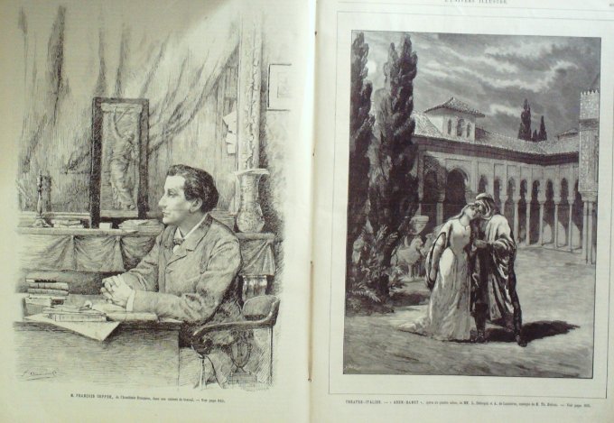 L'Univers illustré 1884 n°1552 ITALIE Civita Lavinia François COPEE