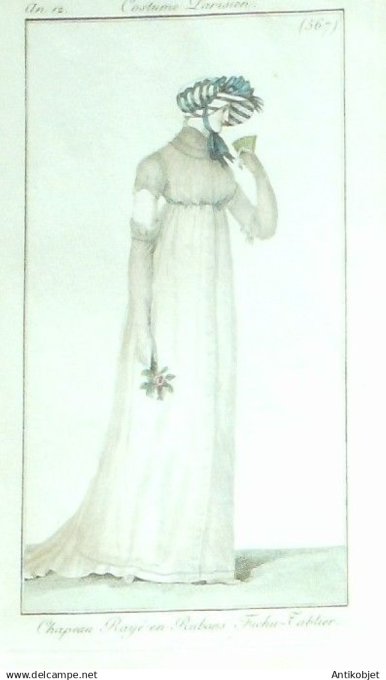 Costume Parisien 1804 an 12 # 567 (eau forte) Fichu & Tablier