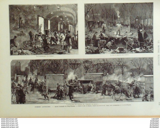 Le Monde illustré 1881 n°1292 Algérie Habra Perregaux Mostaganem Autriche Vienne Ring Theater