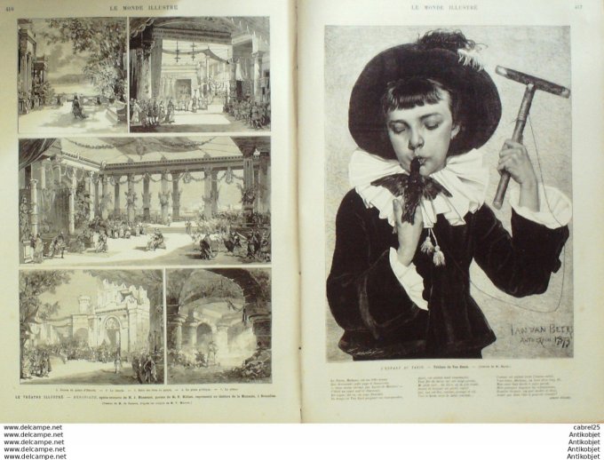 Le Monde illustré 1881 n°1292 Algérie Habra Perregaux Mostaganem Autriche Vienne Ring Theater