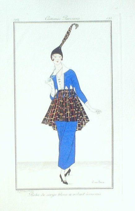 Brock Jan Van Pochoir Mode Art Deco n° 155-1914 Journal des Dames