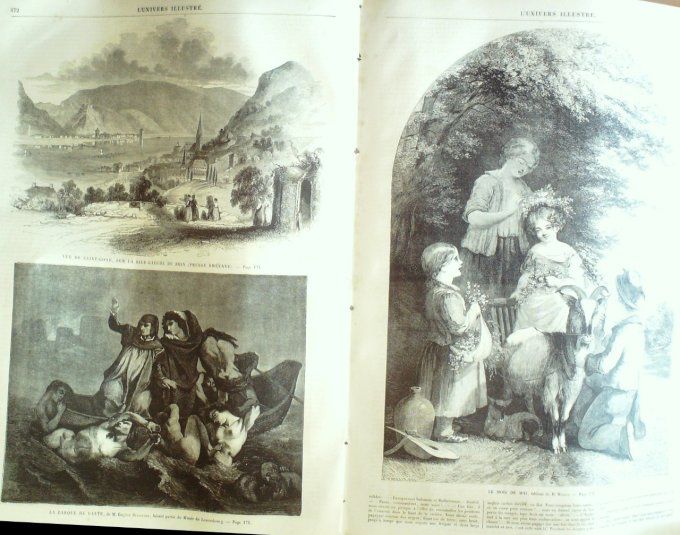L'Univers illustré 1861 # 155 Lorient (56) Scorf tombeau Brizieux Egypte St-Goar Gal Cialdini