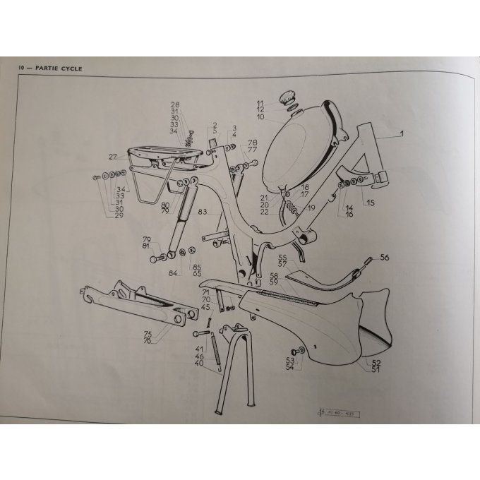 Catalogue PEUGEOT cyclomoteur BB TLS 1962 (pièces détachées)