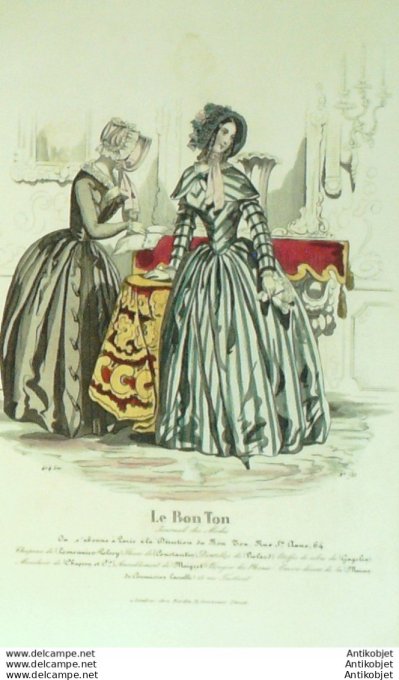 Les Modes parisiennes 1846 n°150 Toilette de bal Pardessus
