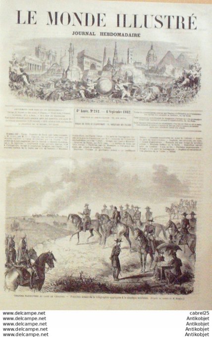 Le Monde illustré 1862 n°282 Chalons (51) Lyon (69) Enghien-les-bains (95) Belgique Philippeville