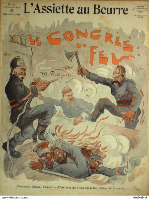 L'Assiette au beurre 1908 n°397 Le congrès du feu Maroc Radiguet