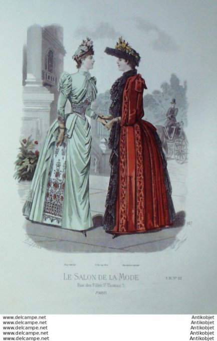 Gravure Mode Salon 1888 #  927 (Old Fashion plate)