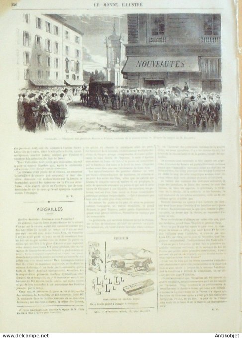 Le Monde illustré 1871 n°732 Asnières Asnières Chatillon Courbevoie Meudon (92) Versailles (78) Mont