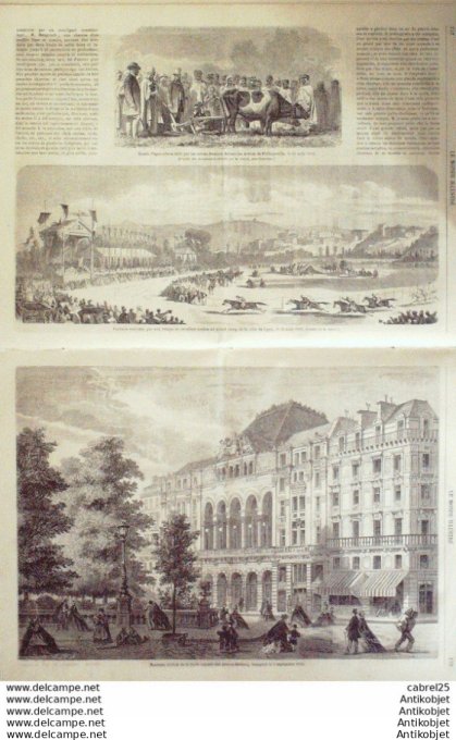 Le Monde illustré 1862 n°282 Chalons (51) Lyon (69) Enghien-les-bains (95) Belgique Philippeville