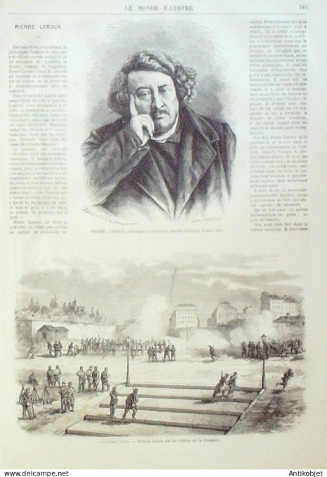 Le Monde illustré 1871 n°732 Asnières Asnières Chatillon Courbevoie Meudon (92) Versailles (78) Mont