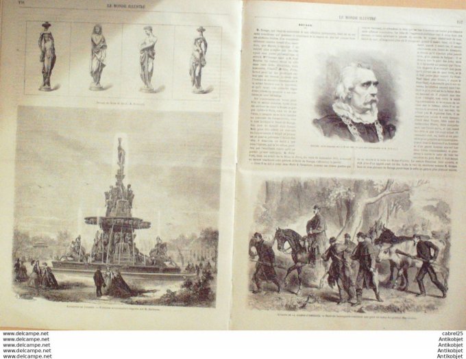 Le Monde illustré 1862 n°282 Chalons (51) Lyon (69) Enghien-les-bains (95) Belgique Philippeville