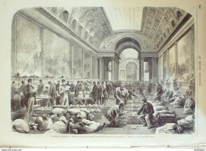 Le Monde illustré 1871 n°732 Asnières Asnières Chatillon Courbevoie Meudon (92) Versailles (78) Mont