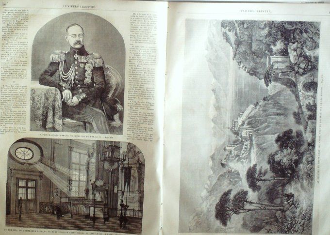 L'Univers illustré 1861 # 156 Bulgarie Chapelle Sixtine Madone del Sasso Suisse Locarno prince Gorts