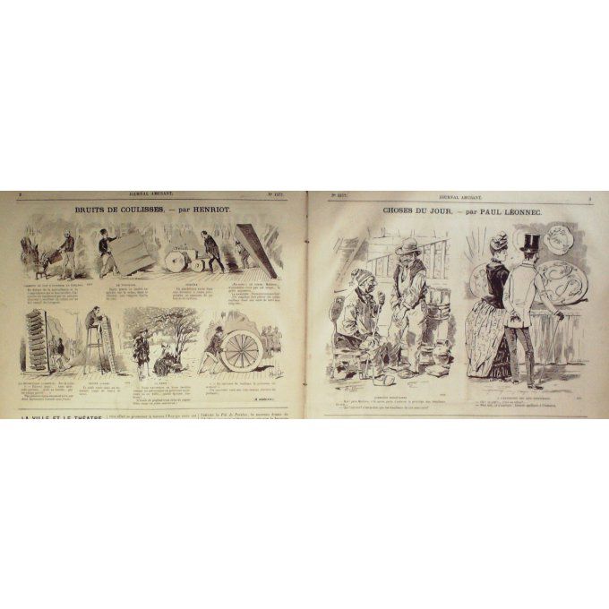 Le Journal amusant 1886 n° 1577 VAUDEVILLE CONSEIL JUDICIAIRE STOP THEATRE AMBIGU F