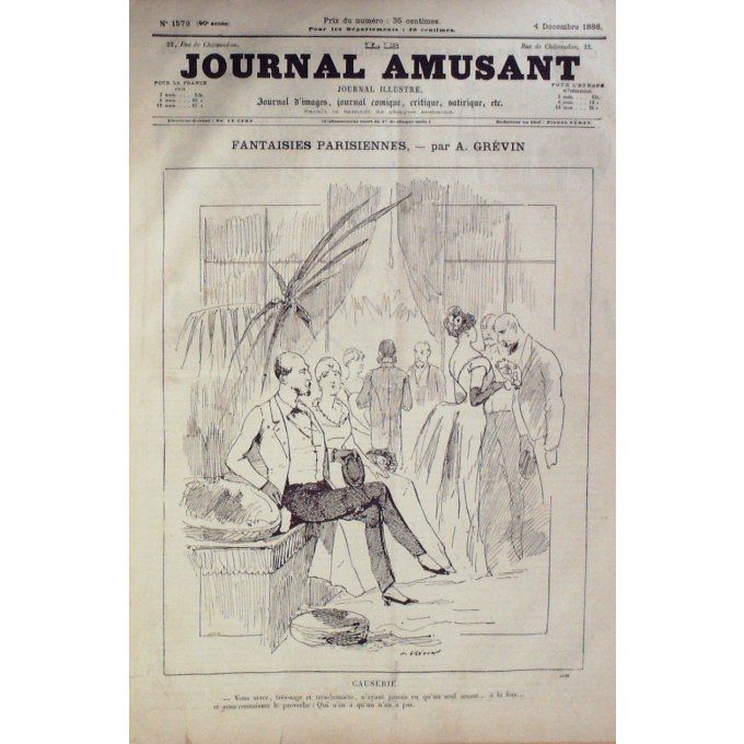 Le Journal amusant 1886 n° 1579 SAINTE BARBE JOSIAS L'ANGLETERRE MARS PINCE SANS RI