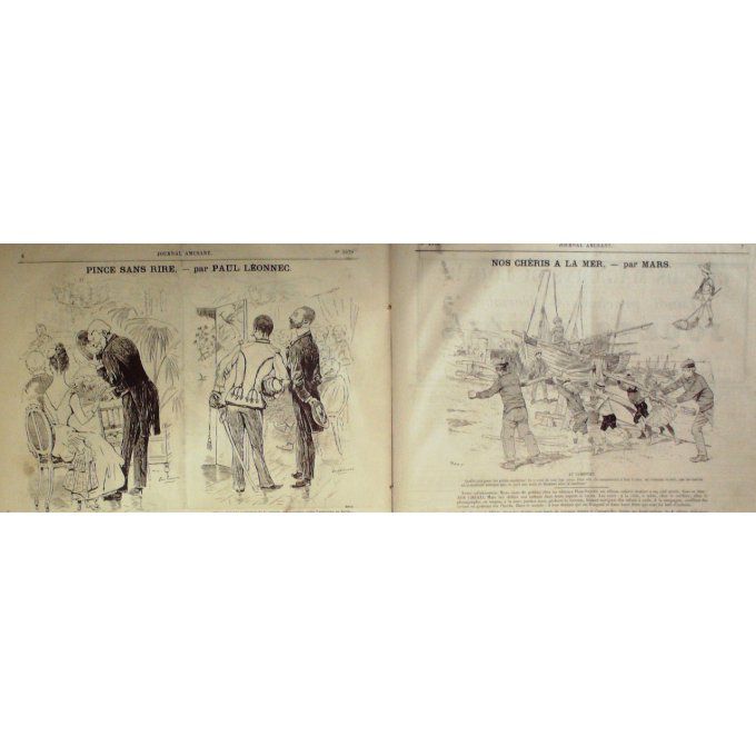 Le Journal amusant 1886 n° 1579 SAINTE BARBE JOSIAS L'ANGLETERRE MARS PINCE SANS RI