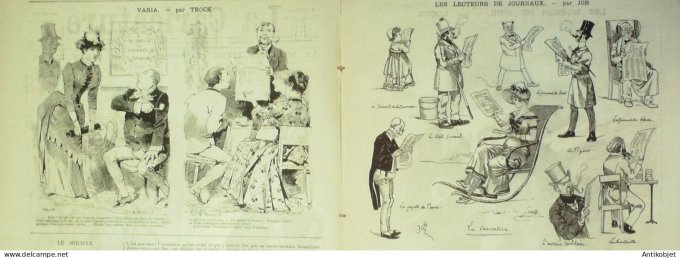La Caricature 1884 #259 Leçon de cheval Caran d'Ache Halévy par Luque Sorel Trock