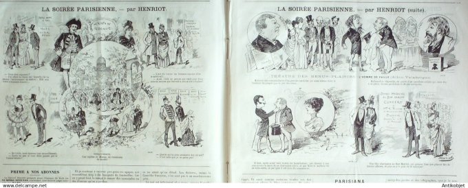 Le Journal Amusant 1885 # 1528 Premiere de l'Eden theatre par Mars Speranza