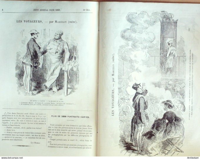 Petit journal pour Rire 1860 # 351 Les Voyageurs Marcelin