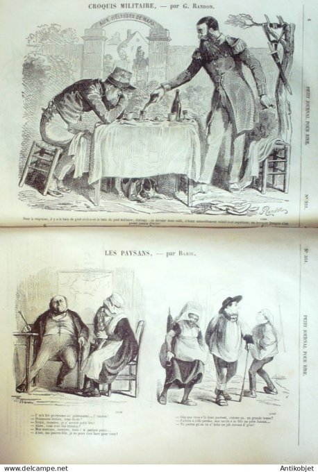 Petit journal pour Rire 1860 # 351 Les Voyageurs Marcelin