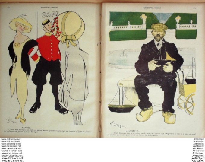 L'Assiette au beurre 1910 # 505 Bureau de placement pour souverains Ostoya