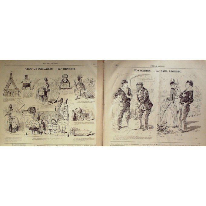 Le Journal amusant 1886 n° 1581 OPERA COMIQUE EGMONT WOLF LES HABITUES ECOUTENT HEN