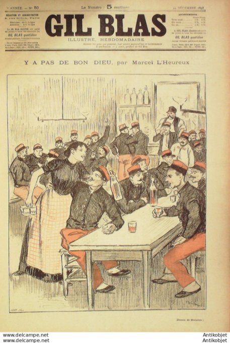 Gil Blas 1893 n°50 Marcel L'HEUREUX Charles BAUDELAIRE Irène BIZARD Marcel LEGAY