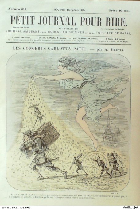 Petit journal pour Rire 1867 # 619 Croquis militaires Randon