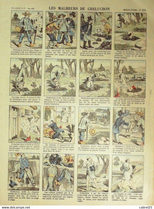 Les Malheurs  de Greluchon  (Pellerin d'epinal)