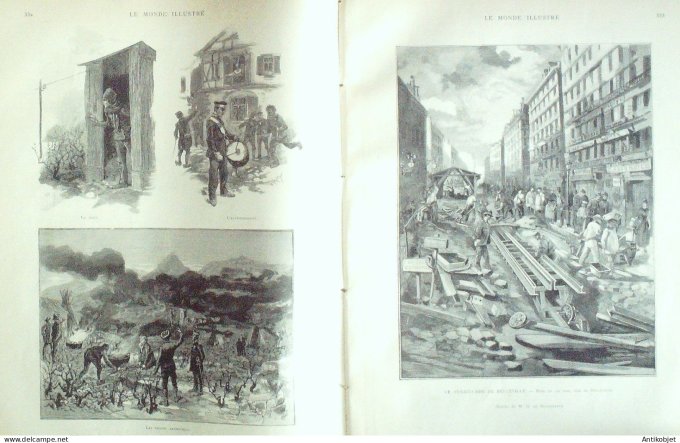 Le Monde illustré 1890 n°1730 Belleville Bruxelles conférence anti-esclavagiste Dante
