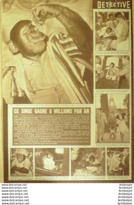 Détective 1954 # 423 Chatelaillon Mancieulles Belval Heurdreville/Eure