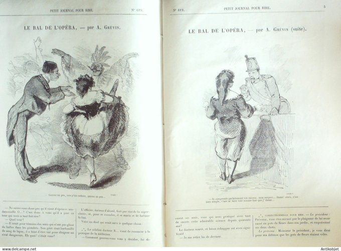 Petit journal pour Rire 1867 # 619 Croquis militaires Randon