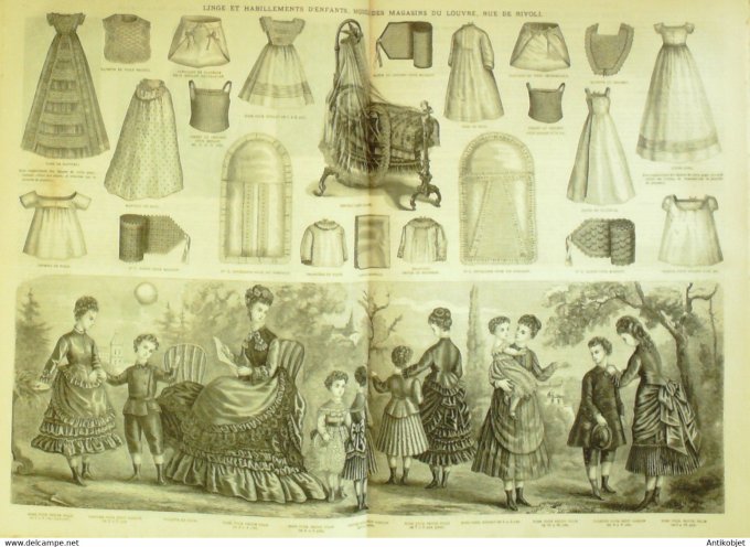 La Mode illustrée 1875 16è année complète reliée 52º (Amazone)