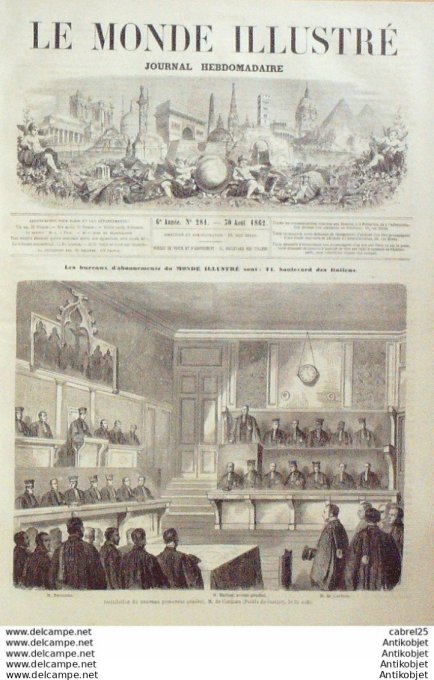 Le Monde illustré 1862 n°281 Suisse Berne Algérie Bab El Oued Us Charleston Mexique Barrego