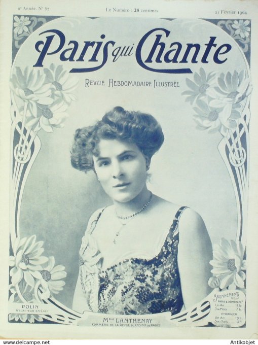 Paris qui chante 1904 n° 57 Lanthenay Stritt Stelly Trimouillat Delphin