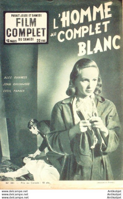 L'homme au complet blanc Alec Guiness Joan Greenwood