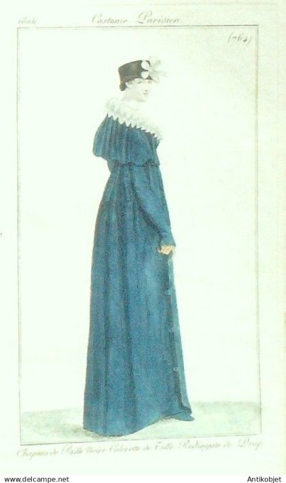 Costume Parisien 1806 # 764 (eau forte) Redingote de drap