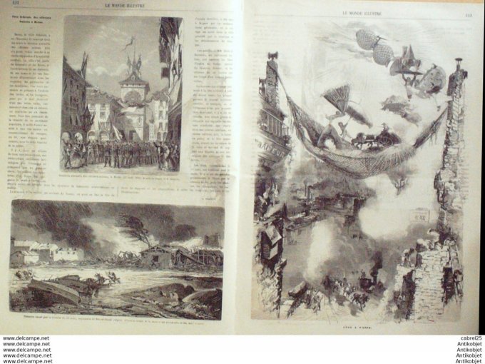 Le Monde illustré 1862 n°281 Suisse Berne Algérie Bab El Oued Us Charleston Mexique Barrego