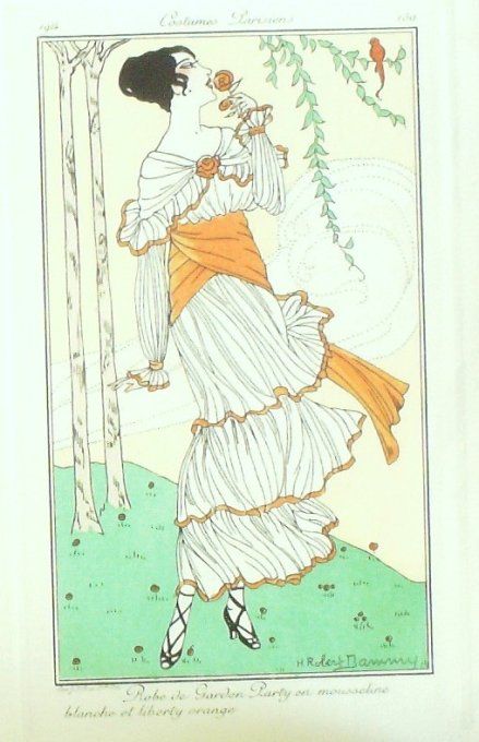 Dammy Robert Pochoir Mode Art Deco n° 159-1914 Journal des Dames