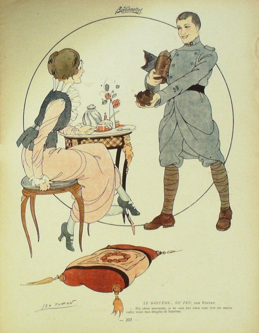 La Baionnette 1915 n°015 (Les marraines) WILLETTE POULBOT FONTAN TOURAINE