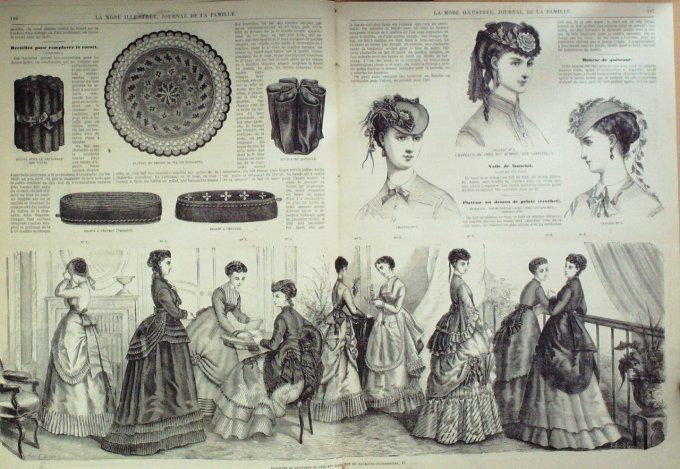 Journal Mode illustrée 1869 # 15 Toilettes de promenade