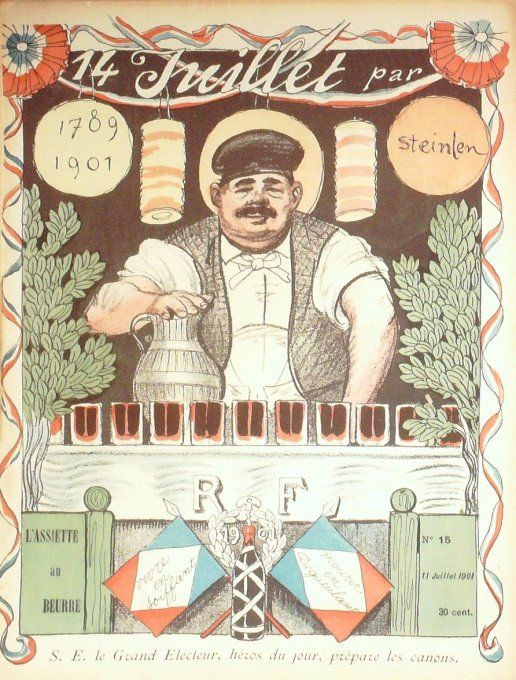L'Assiette au beurre 1901 #  15 S.E Grand électeur prépare les canons Hermann